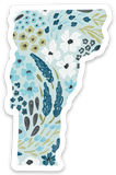 Vermont State Floral Sticker 3.5x2.5in.