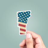 Vermont American Flag Sticker Vinyl Decal