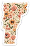 Vermont State Floral Sticker 3.5x2.5in.