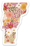 Vermont State Floral Sticker 3.5x2.5in.