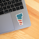 Vermont American Flag Sticker Vinyl Decal
