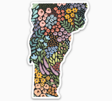 Vermont State Floral Sticker 3.5x2.5in.