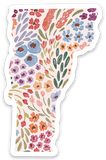 Vermont State Floral Sticker 3.5x2.5in.