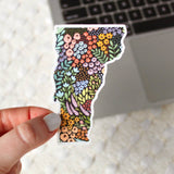 Vermont State Floral Sticker 3.5x2.5in.