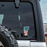 Vermont American Flag Sticker Vinyl Decal